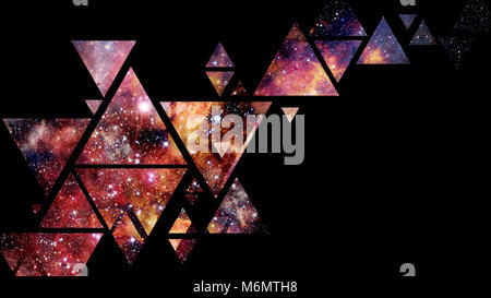 Space and geometry design. Minimal art concept. Abstract background. Elements of this image furnished by NASA. Stock Photo