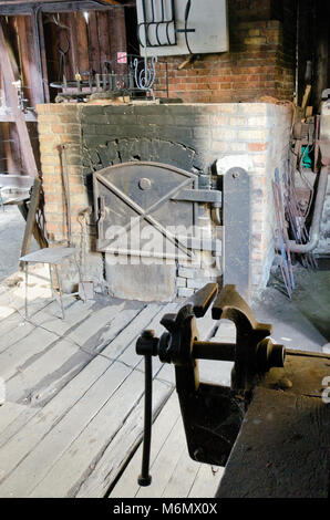 16th-century water forge at the Oliwa Stream in the Joy Valley. Gdansk, Pomeranian province, Poland, Europe. Stock Photo