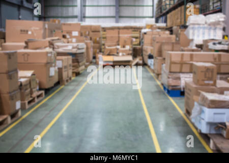 The box is keep unsettled on warehouse Stock Photo