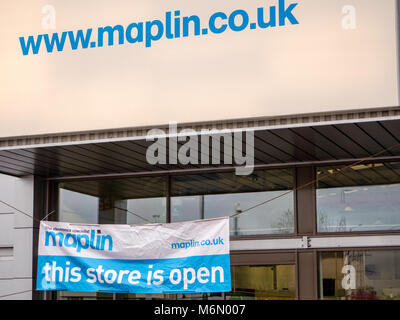 Maplin Electronic Store, Reading, Berkshire, England. Stock Photo