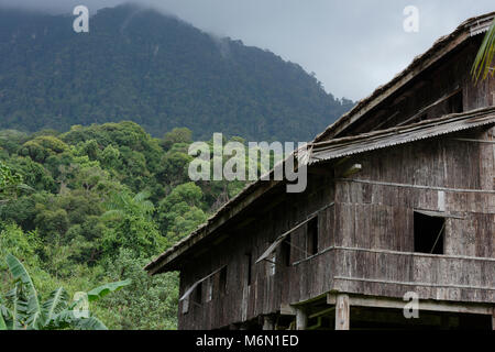 Melanau Tall house, Sarawak Cultural Village, Kuching, Malaysia Stock Photo