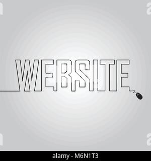 website outline text concept illustration Stock Vector