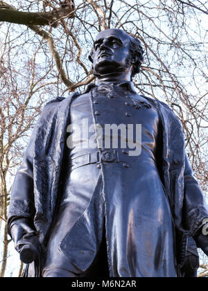 Bronze statue of Sir John Franklin the Arctic explorer who discovered ...