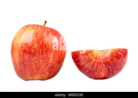 One and a half apple isolated on white Stock Photo