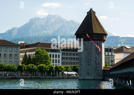 Mount Pilatus from Luzern, Switzerland Stock Photo