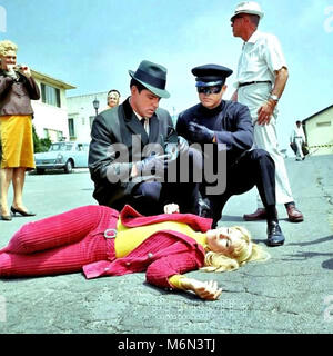THE GREEN HORNET American ABC TV series1966-1967 WITH Van Williams as the masked Green Hornet Britt Reid and Bruce Lee as Kato Stock Photo