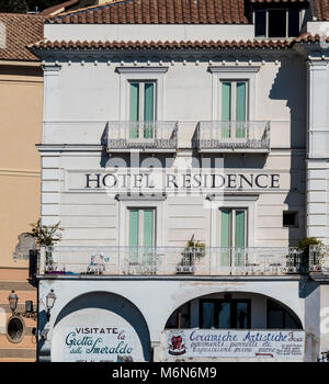 Hotel Residence sign on building in Italy Stock Photo