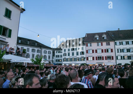 Audience at a festival open air Stock Photo