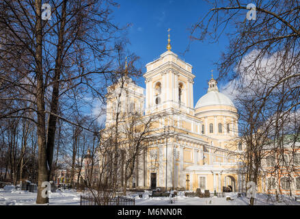 Holy Trinity Cathedral in the Alexander Nevsky Lavra, St. Petersburg, Russia Stock Photo