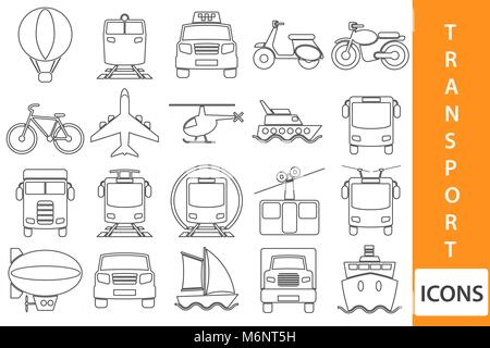 Vector transport icons Stock Vector