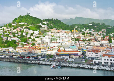 Town of St George's in Grenada, a caribbean island, West Indies Stock Photo