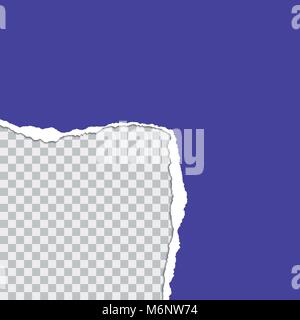 Torn paper with space for text - isolated vector on transparent background Stock Vector