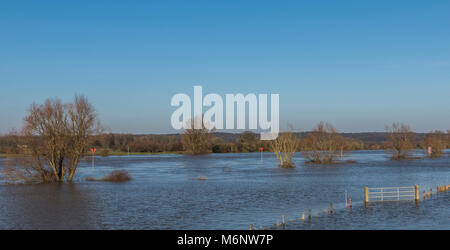 Flood plains at the river IJssel near Dieren in Gelderland. Stock Photo