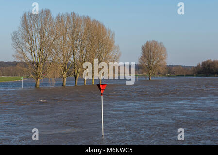 Flood plains at the river IJssel near Dieren in Gelderland. Stock Photo