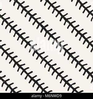 Hand drawn style seamless pattern. Abstract geometric tiling background in black and white. Vector doodle line lattice Stock Vector