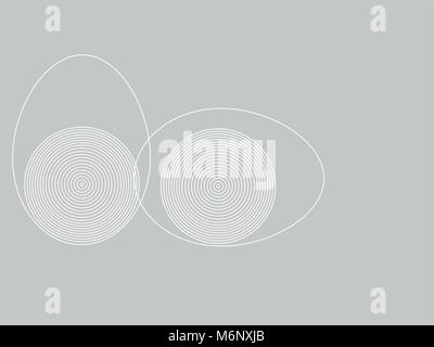 Simple elegant modern easter background with grey copy space. Stock Vector