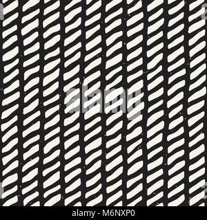 Hand drawn style seamless pattern. Abstract geometric tiling background in black and white. Vector doodle line lattice Stock Vector