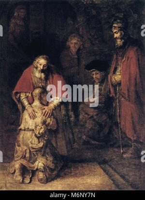 Rembrandt Harmenszoon van Rijn -  The return of the prodigal son Stock Photo