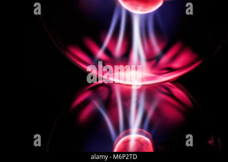 Electricity fire-ball. Abstract photo of electric waves. Static electricity
