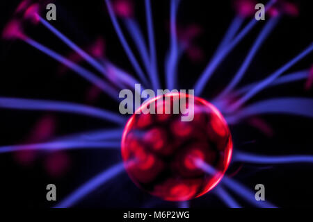 Electricity fire-ball. Abstract photo of electric waves. Static electricity