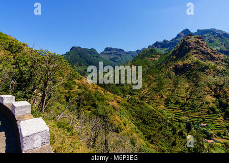 Panoramic view of the agricultural fields in Portugal Stock Photo