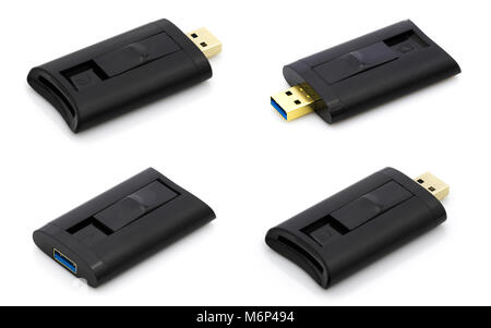 black card reader on white background Stock Photo