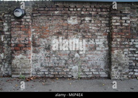 Old Cracked Brickwall in West London Stock Photo