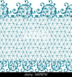Seamless lace pattern with floral ornaments Stock Vector