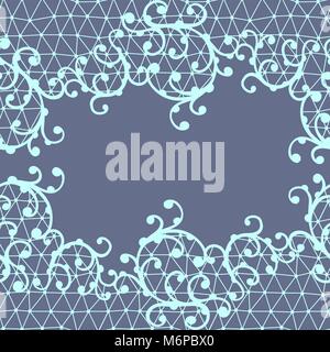 Seamless lace pattern with floral ornaments Stock Vector