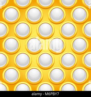 Seamless pattern with round jewels Stock Vector