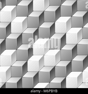 Abstract seamless pattern of cubes Stock Vector