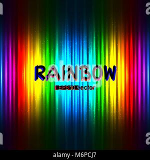 rainbow color backdrop with text Stock Vector