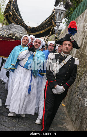 PROCIDA, ITALY - APRIL 11, 2009 - Procida's Good Friday procession is the most famous Easter's celebration in Campania: 'misteri' representing scenes from The Bible are carried through the streets Stock Photo