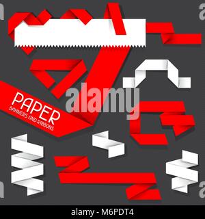 Paper banners and ribbons Stock Vector