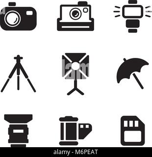 Photography Icons Stock Vector