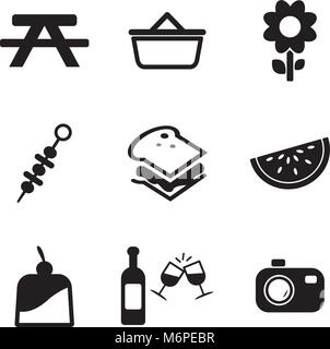 Picnic Icons Stock Vector