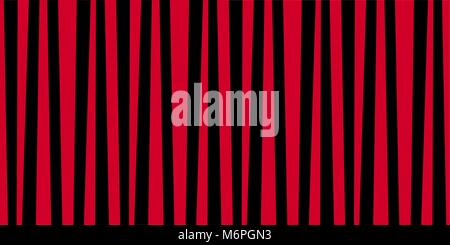 Cute pattern banner with red and black vertical stripes. Vintage retro stripes design. Creative vertical banner. Vector illustration for design, banne Stock Vector