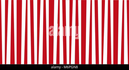 Festive pattern template with red and white vertical stripes. Vintage retro stripes design. Creative vertical banner. Vector illustration for design,  Stock Vector
