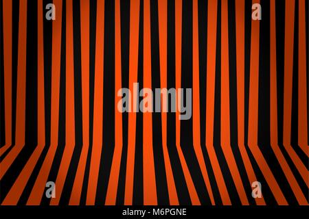 Halloween background striped room in orange and black. Vector illustration. Stock Vector