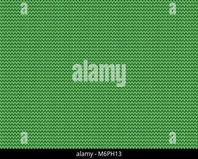 Light green knitted background. Vector fabric template with space for text. Stock Vector