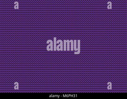 Knitted violet background. Vector illustration. Stock Vector
