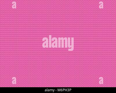 Cute baby pink knitted background. Vector fabric template, wallpaper, banner with copy space. Card for design. Stock Vector