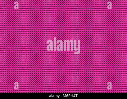 Pink knitted background. Vector template with copy space. Stock Vector