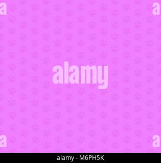 Cute pink seamless pattern of animal footprints. Vector illustration, banner, template, wallpaper Stock Vector