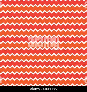 Retro chevron pattern background with white, red and orange colors. Vector illustration, template. Stock Vector
