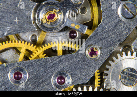 clockwork old mechanical  high resolution and detail Stock Photo