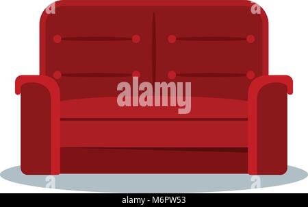 cinema red sofa Stock Vector