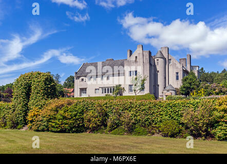 The Hill House in Upper Colquhoun St, Helensburgh Scotland UK designed by famous Scottish architect Charles Rennie Mackintosh with formal gardens Stock Photo