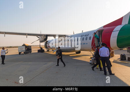 Yangon Airways ATR 42/72 - MSN 797 airplane plane aircraft at Mandalay airport, Myanmar (Burma), Asia in February Stock Photo