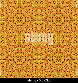 Seamless repeating pattern of colored mandala Stock Vector